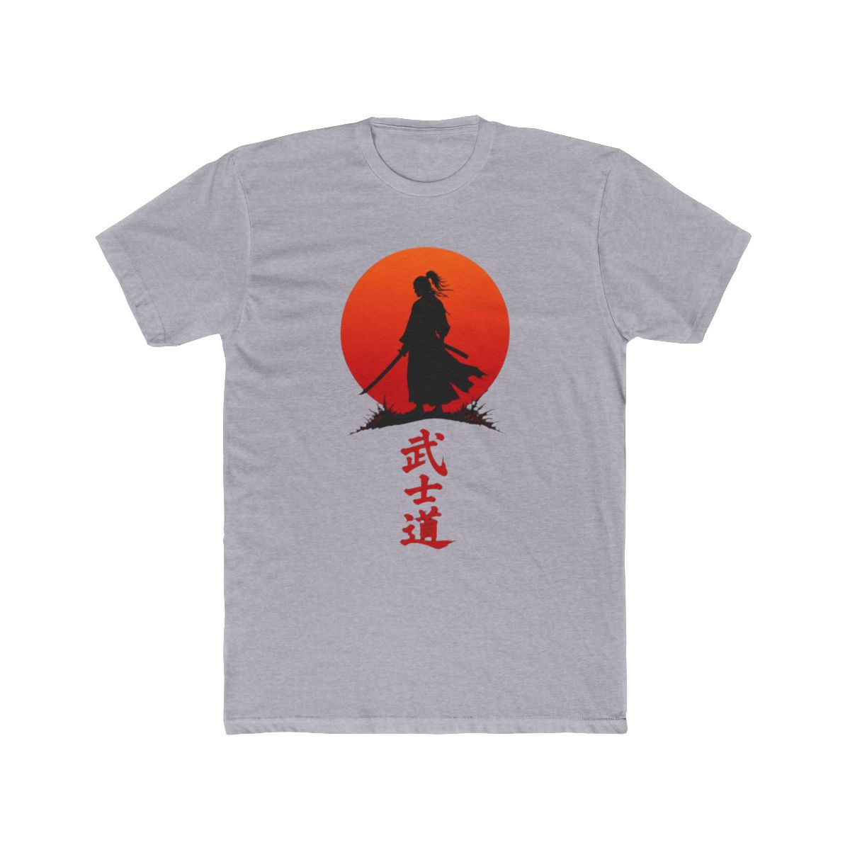 Samurai Silhouette Before a Red Rising Sun