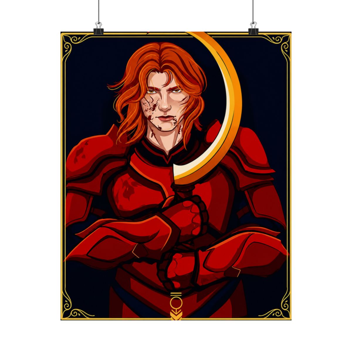 Darrow O'Lykos Red Rising - Poster Metálico 3D Texturizado Personalizado, Placa de Arte de Parede, Presente para Decoração de Mancave e Sala de Jogos, Decoração Masculina - alternate angle 3, merchandise