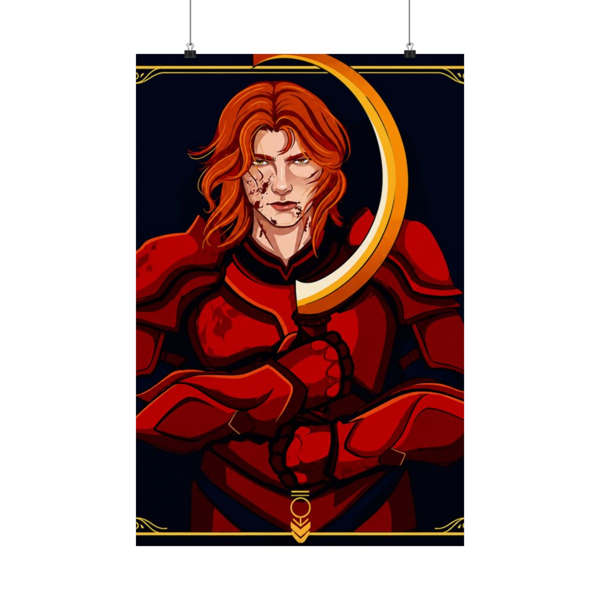 Darrow O'Lykos Red Rising - Poster Metálico 3D Texturizado Personalizado, Placa de Arte de Parede, Presente para Decoração de Mancave e Sala de Jogos, Decoração Masculina