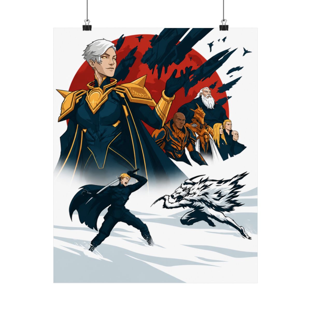 Ilustração de Personagem da Série Red Rising, Poster Metálico com Textura 3D, Arte de Parede Personalizada, Placa de Metal, Presente para Decoração de Mancave ou Quarto - alternate angle 3, merchandise