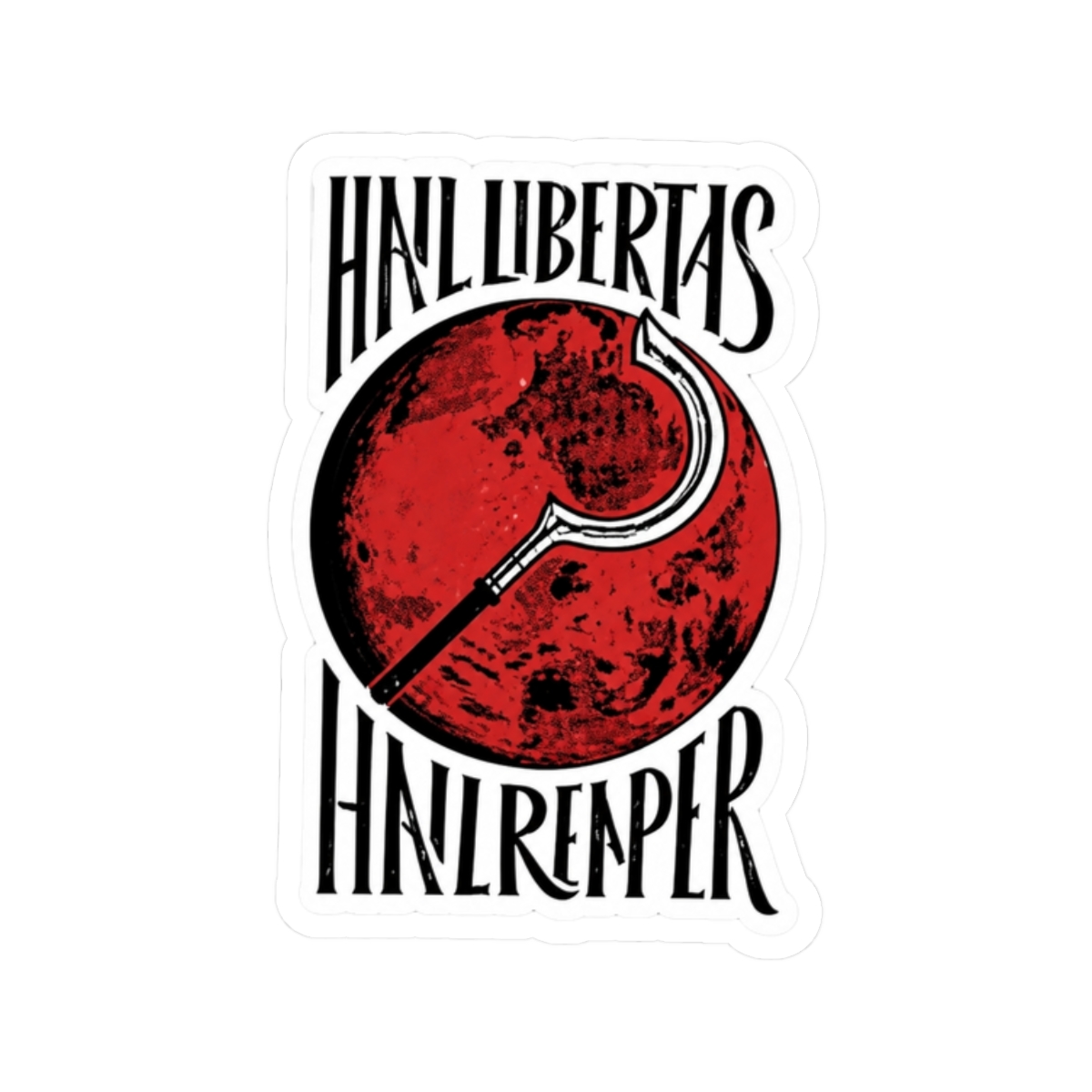 Red Rising Merch, Hail Libertas Hail Reaper Sticker, Officially - alternate angle 3, merchandise